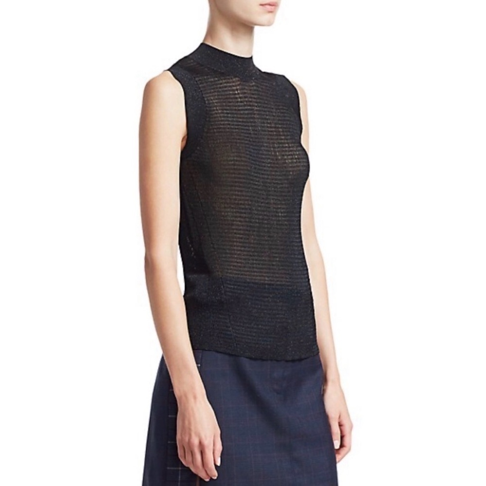 Rag & Bone Black Sheer Sleeveless Blouse